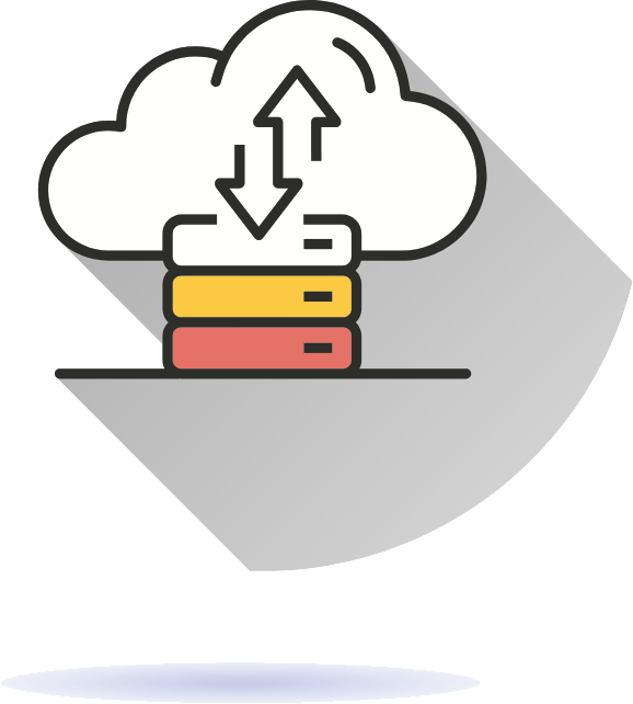 Cloud data storage illustration