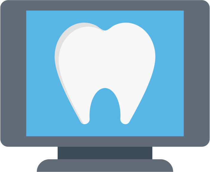 Dental care illustration on display